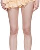 Dries Van Noten Dries Van Noten Beige Ruffled Micro Shorts - 1