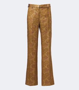 Dries Van Noten Dries Van Noten Belted jacquard wide-leg pants