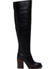 Dries Van Noten Dries Van Noten Black 100mm Square Toe Tall Boots - 1