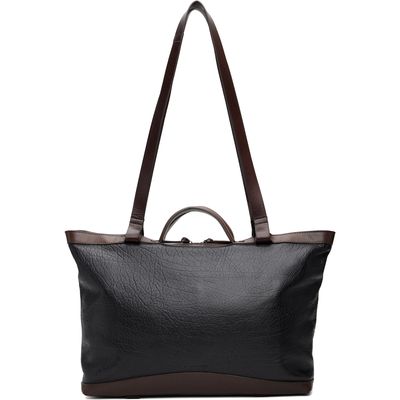Dries Van Noten Dries Van Noten Black & Brown Leather Tote