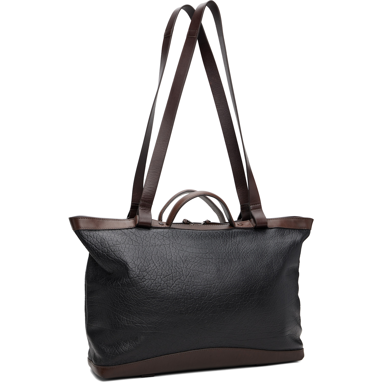 Dries Van Noten - Black & Brown Leather Tote