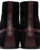 Dries Van Noten Dries Van Noten Black & Burgundy Suede High Top Sneakers - 2