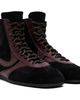 Dries Van Noten Dries Van Noten Black & Burgundy Suede High Top Sneakers - 4