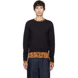 Dries Van Noten Dries Van Noten Black & Orange Layered Cotton T-shirt