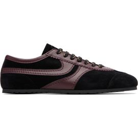 Dries Van Noten Dries Van Noten Black & Purple Suede Sneakers