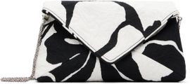 Dries Van Noten Dries Van Noten Black & White Envelope Large Floral Clutch