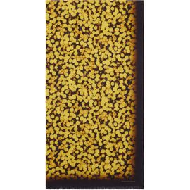 Dries Van Noten Dries Van Noten Black & Yellow Printed Satin Scarf