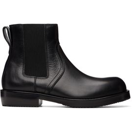 Dries Van Noten Dries Van Noten Black Buffed Leather Chelsea Boots