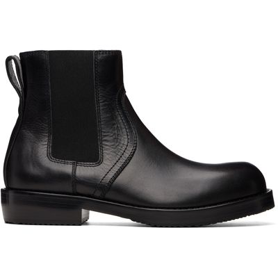 Dries Van Noten Dries Van Noten Black Buffed Leather Chelsea Boots