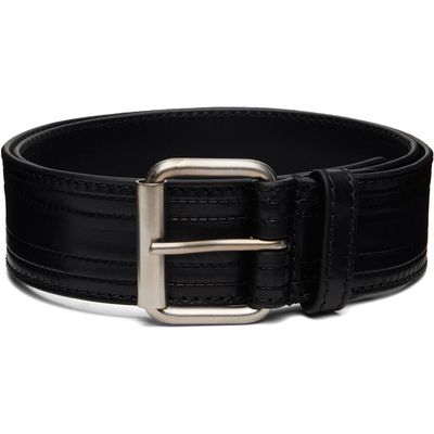 Dries Van Noten Dries Van Noten Black Calfskin Belt
