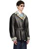 Dries Van Noten Dries Van Noten Black Coated Belted Jacket - 2