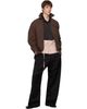Dries Van Noten Dries Van Noten Black Contrast Waist Jacquard Trousers - 4