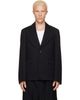 Dries Van Noten Dries Van Noten Black Cotton & Wool Twill Blazer - 1