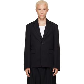 Dries Van Noten Dries Van Noten Black Cotton & Wool Twill Blazer
