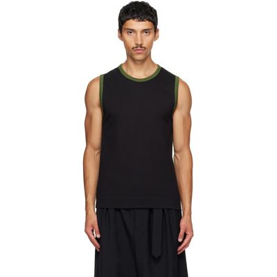 Dries Van Noten Dries Van Noten Black Cotton Tank Top