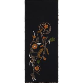 Dries Van Noten Dries Van Noten Black Embroidered Scarf