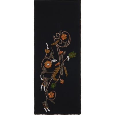 Dries Van Noten Dries Van Noten Black Embroidered Scarf