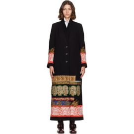 Dries Van Noten Dries Van Noten Black Embroidered Wool Coat