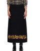 Dries Van Noten Dries Van Noten Black Embroidered Wool Maxi Skirt - 1