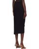Dries Van Noten Dries Van Noten Black Gathered Midi Skirt - 3
