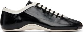 Dries Van Noten Dries Van Noten Black Leather Ballerina Sneakers