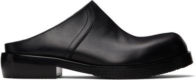 Dries Van Noten Dries Van Noten Black Leather Clog Loafers