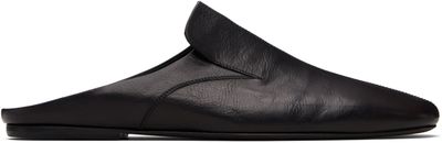 Dries Van Noten Dries Van Noten Black Leather Mule Slip-on Loafers