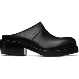 Dries Van Noten Dries Van Noten Black Leather Workwear Mule Loafers