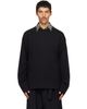 Dries Van Noten Dries Van Noten Black Long Sleeve Cotton T-shirt - 1