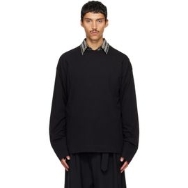 Dries Van Noten Dries Van Noten Black Long Sleeve Cotton T-shirt