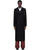Dries Van Noten Dries Van Noten Black Long Wool Coat - 1