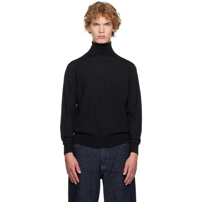 Dries Van Noten Dries Van Noten Black Merino Wool Turtleneck