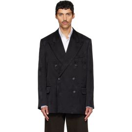 Dries Van Noten Dries Van Noten Black Oversized Jacquard Blazer