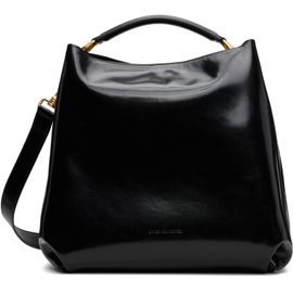 Dries Van Noten Dries Van Noten Black Polished Leather Messenger Bag