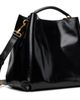Dries Van Noten Dries Van Noten Black Polished Leather Messenger Bag - 3