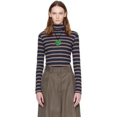 Dries Van Noten Dries Van Noten Black Ribbed Cotton Turtleneck