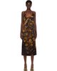 Dries Van Noten Dries Van Noten Black Satin Midi Dress - 1