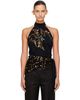 Dries Van Noten Dries Van Noten Black Sequinned Wrap Halter Blouse - 1