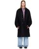 Dries Van Noten Dries Van Noten Black Single-Breasted Wool Coat - 1