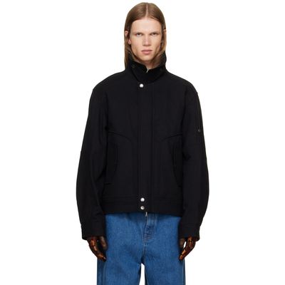 Dries Van Noten Dries Van Noten Black Stand Collar Jacket