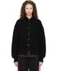 Dries Van Noten Dries Van Noten Black Textured Wool Cardigan - 1