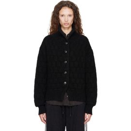 Dries Van Noten Dries Van Noten Black Textured Wool Cardigan