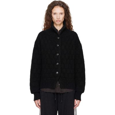 Dries Van Noten Dries Van Noten Black Textured Wool Cardigan