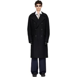 Dries Van Noten Dries Van Noten Black Wool Caban Coat