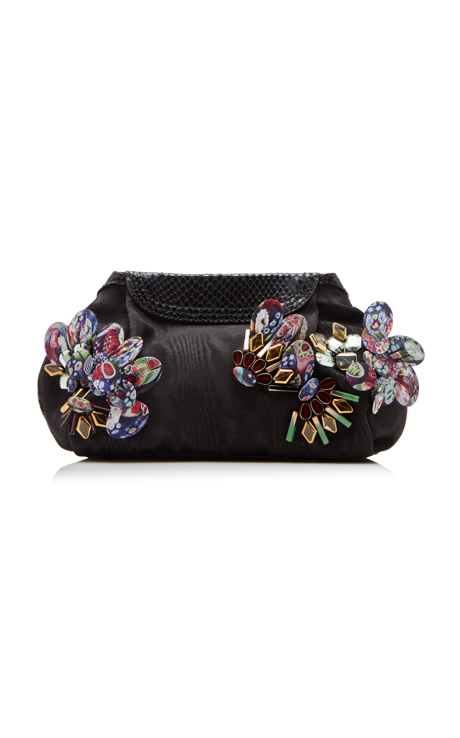 Dries Van Noten Dries Van Noten Blossom Embellished Jacquard Clutch