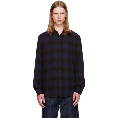 Dries Van Noten Dries Van Noten Blue & Brown Classic Viscose Shirt