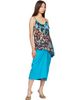 Dries Van Noten Dries Van Noten Blue & Brown Viscose Slip Top - 4