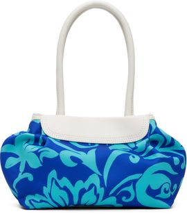 Dries Van Noten Dries Van Noten Blue & Off-White Scuba Small Bag