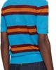 Dries Van Noten Dries Van Noten Blue & Orange Striped Polo - 3