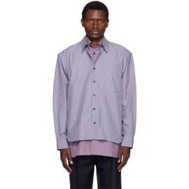 Dries Van Noten Dries Van Noten Blue & Pink Layered Shirt